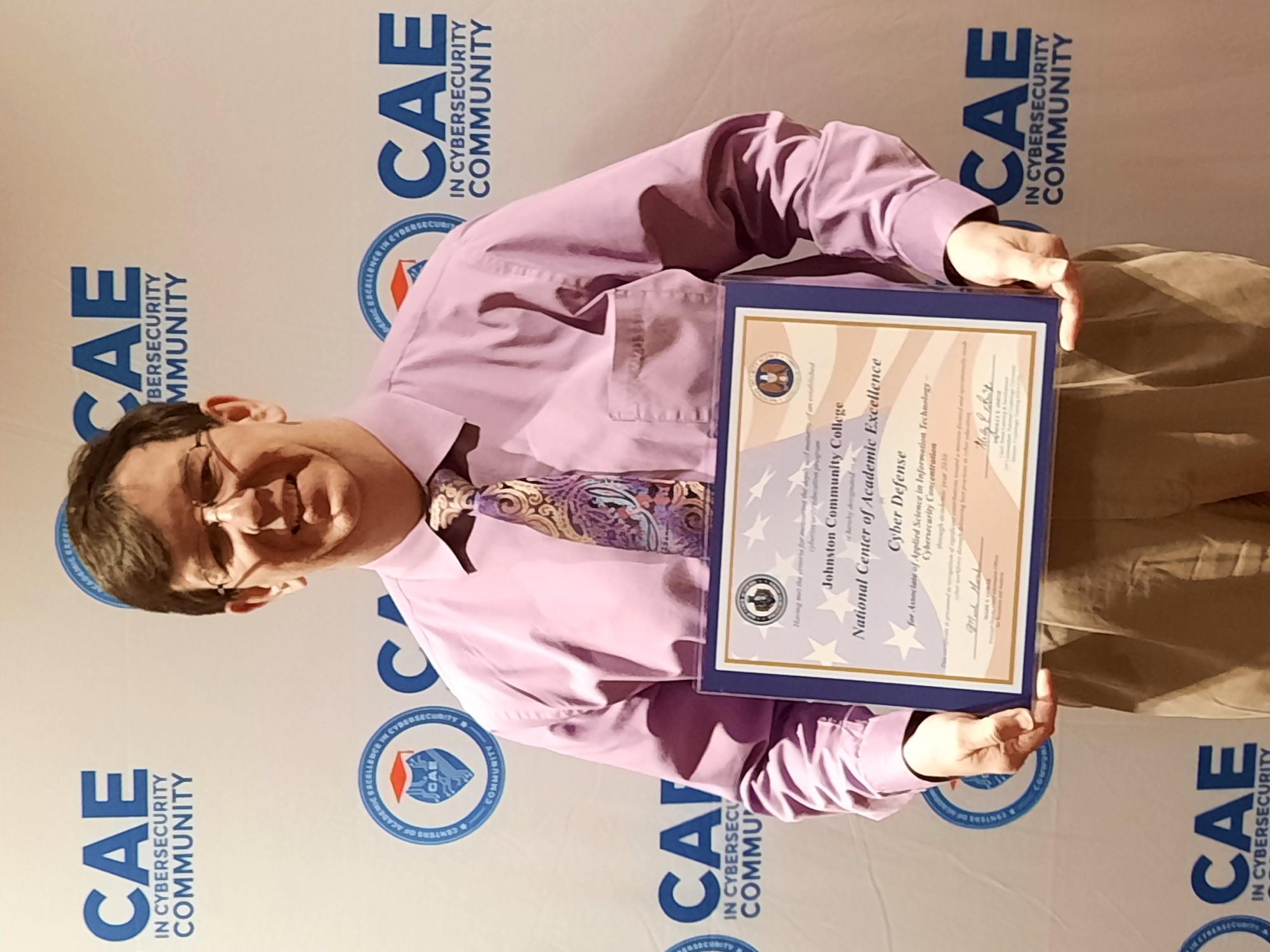 IT/Networking Instructor and Faculty Member of the Year, David Oliver, represented the college at the ceremony. 