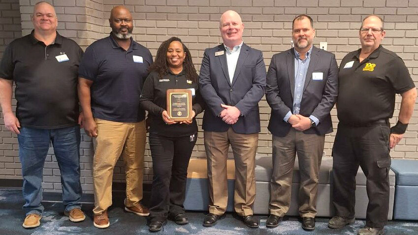 Johnston County EMS receives Business and Industry Partner of the Year Award. Caterpillar receives an award