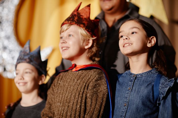 Children On Stage Performing