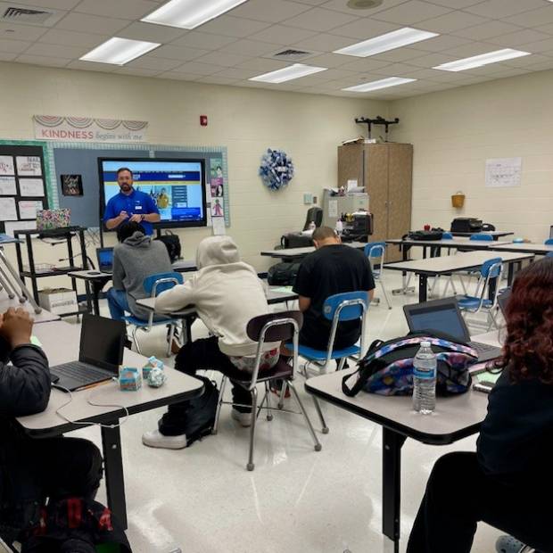 Students in classroom sitting at desks