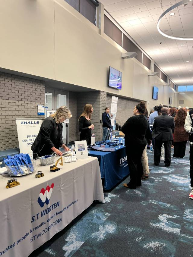 People attending Career Fair at JCC