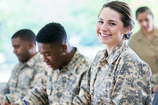 Photo of veteran students